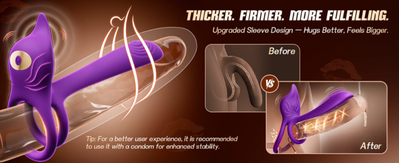 🛒 Discreet Delivery 🔥 Enchanted Girl Luxe Smart Vibrating Ring - App-Controlled Pleasure for Couples 💫